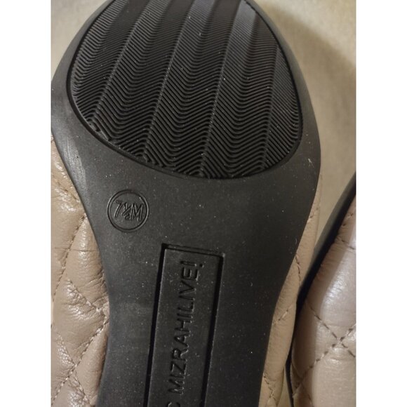 Isaac Mizrahi Live Wedge Heel Womens 7.5M Brown Leather Black Gold Trim - Picture 3 of 16